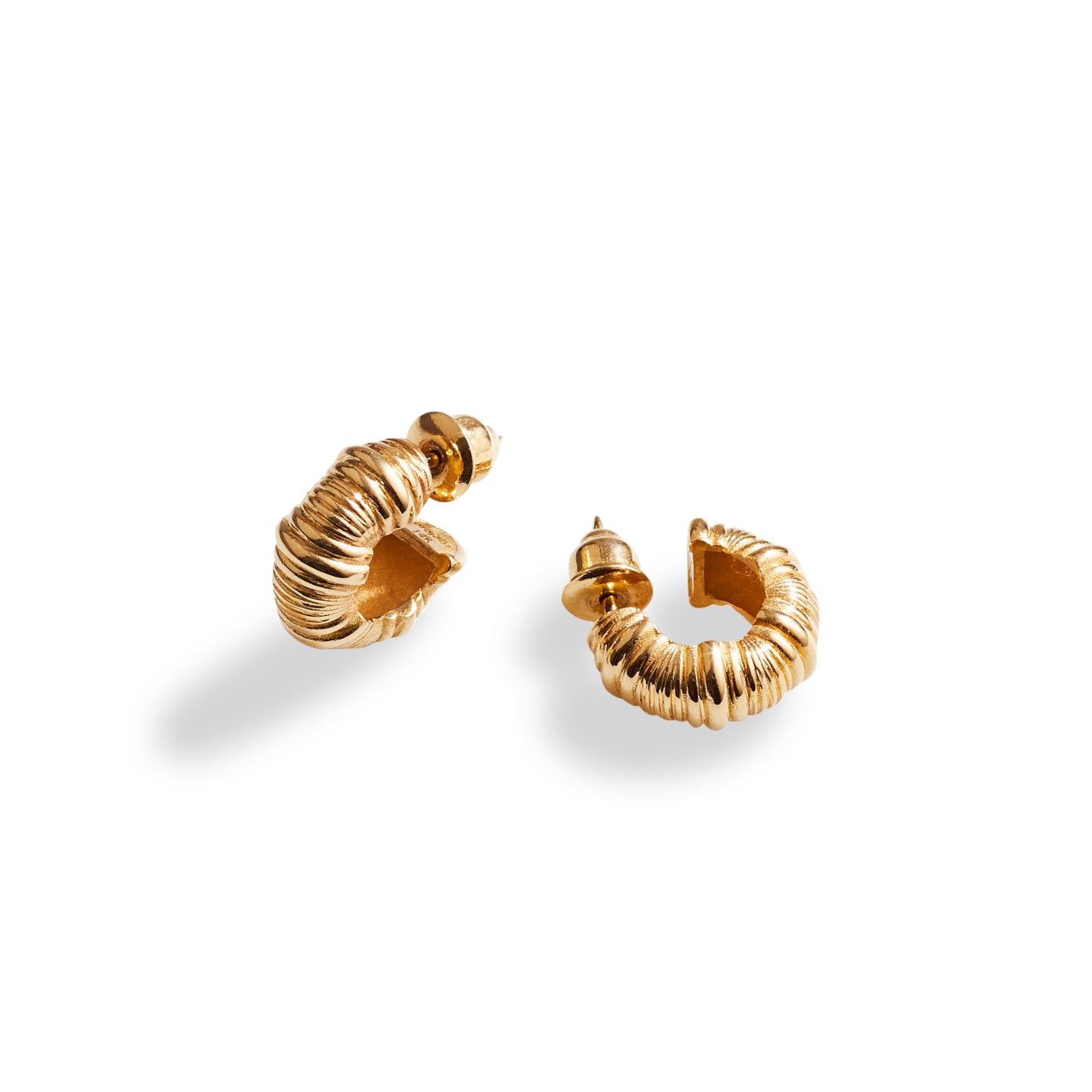 Vertical Textured Mini Hoops