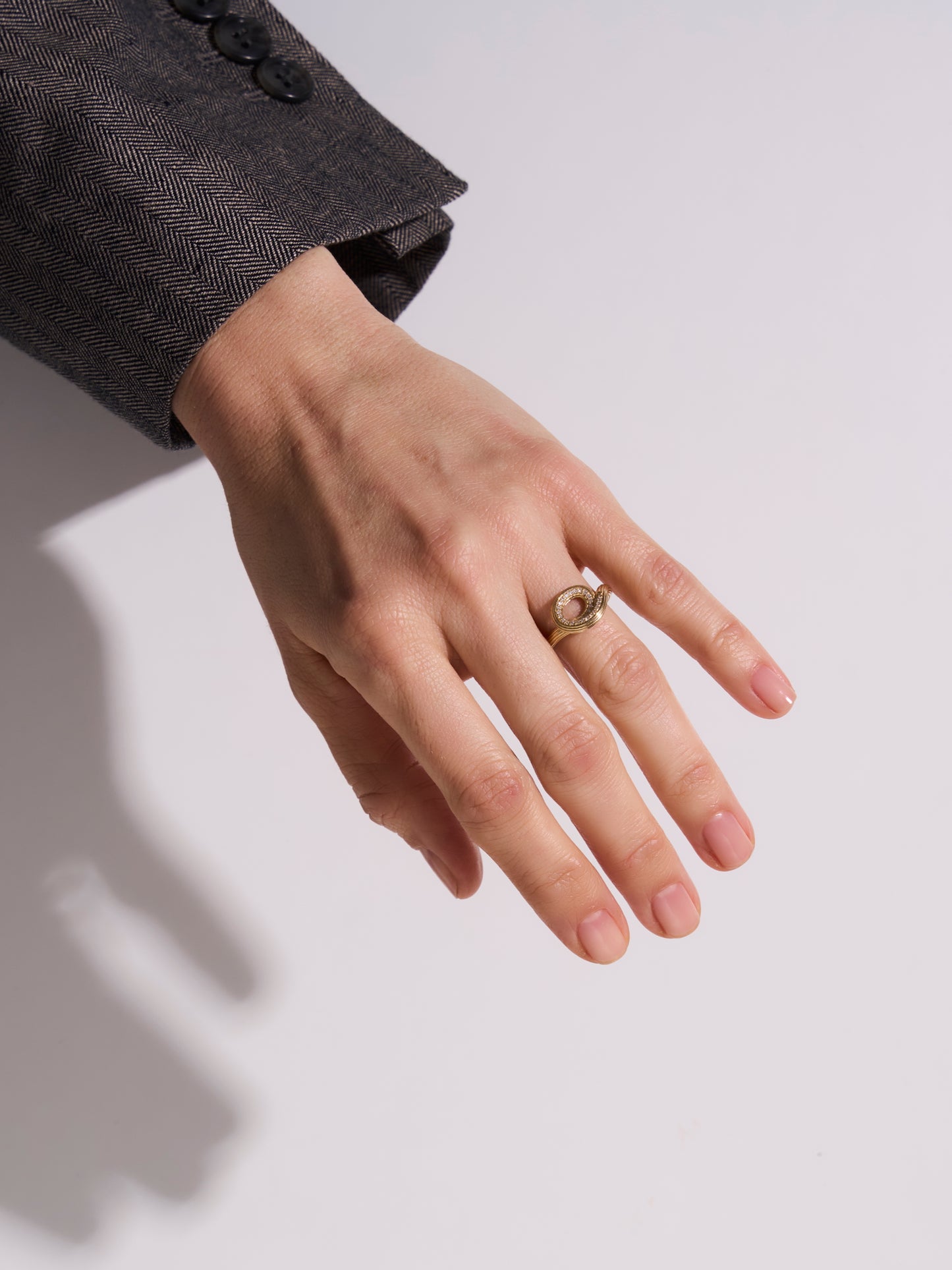 Wave Diamonds Ring