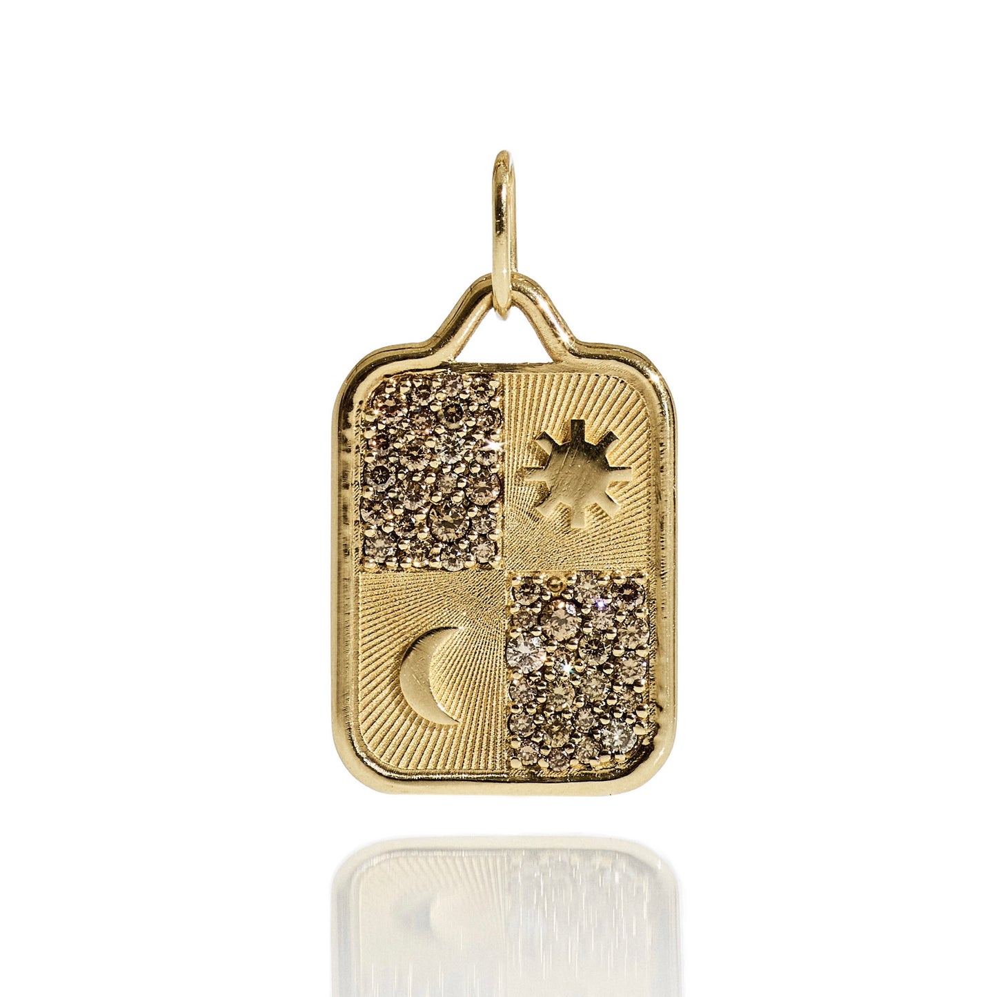 Cognac Diamonds Sun And Moon Pendant