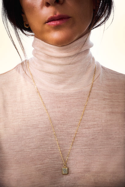 Octogon Cognac Diamonds Pendant