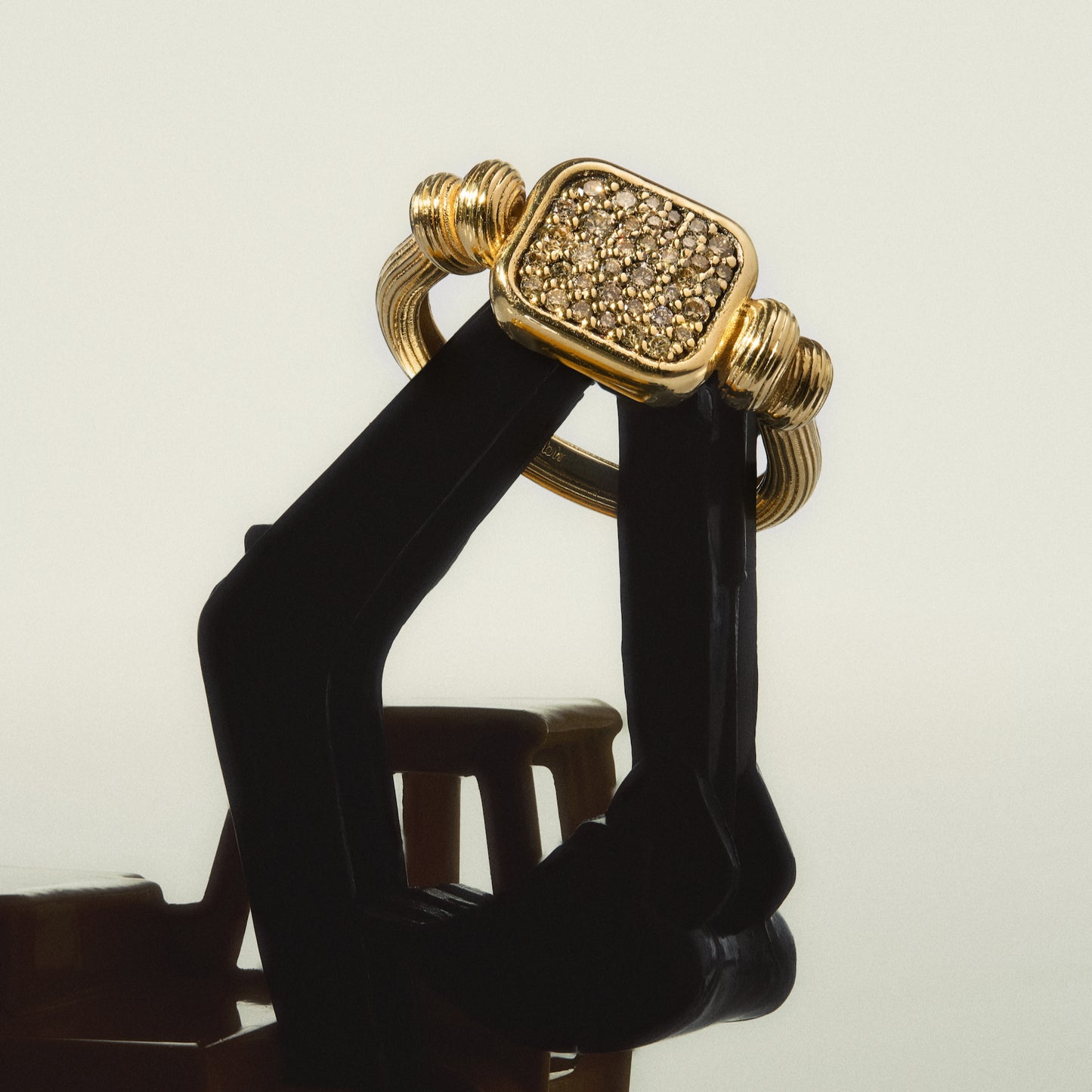 Swirl Cognac Diamonds Ring