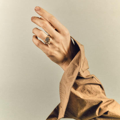 Swirl Cognac Diamonds Ring