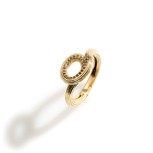 Wave Cognac Diamonds Ring